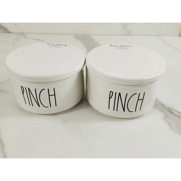 Rae Dunn Pinch Stackable Canister NEW w/ Lid & Spoon Spice Jar x2 by Magenta - Picture 1 of 15